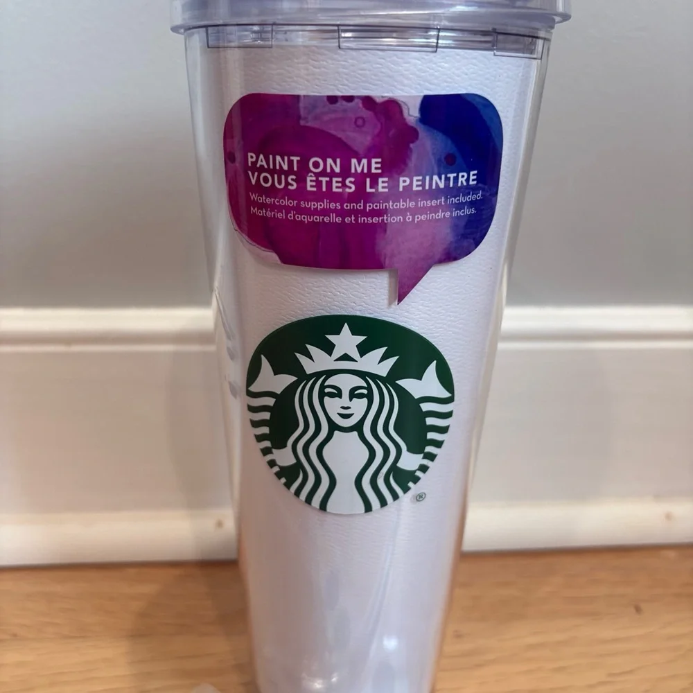 Starbucks Cold Cup 240z Tumbler Double Wall Acrylic Create Your Own Paint On Me - Picture 2 of 7